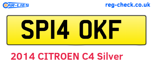 SP14OKF are the vehicle registration plates.