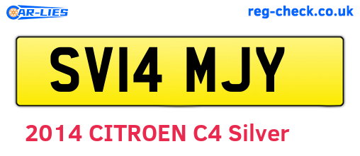 SV14MJY are the vehicle registration plates.