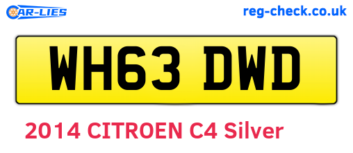 WH63DWD are the vehicle registration plates.