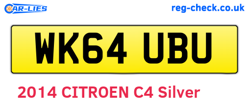 WK64UBU are the vehicle registration plates.