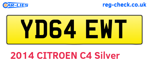 YD64EWT are the vehicle registration plates.