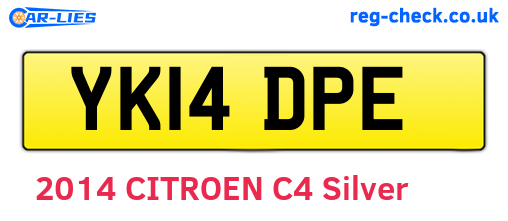 YK14DPE are the vehicle registration plates.