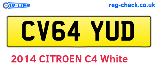 CV64YUD are the vehicle registration plates.