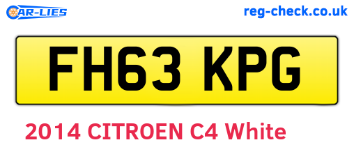FH63KPG are the vehicle registration plates.
