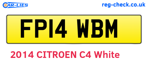 FP14WBM are the vehicle registration plates.