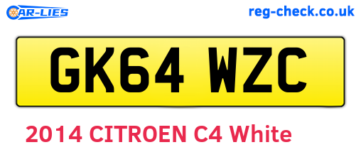 GK64WZC are the vehicle registration plates.