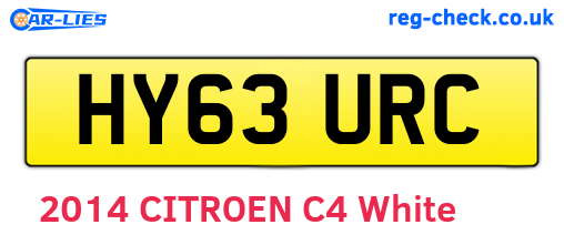 HY63URC are the vehicle registration plates.