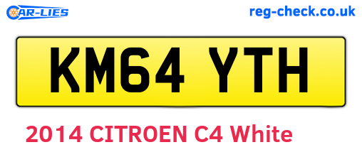 KM64YTH are the vehicle registration plates.