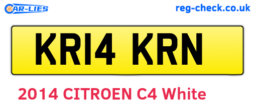 KR14KRN are the vehicle registration plates.