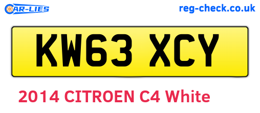 KW63XCY are the vehicle registration plates.