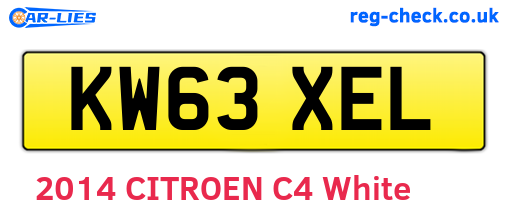 KW63XEL are the vehicle registration plates.