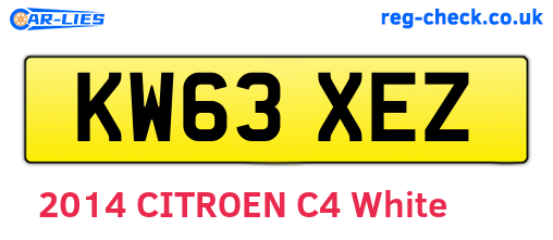 KW63XEZ are the vehicle registration plates.