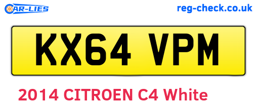 KX64VPM are the vehicle registration plates.