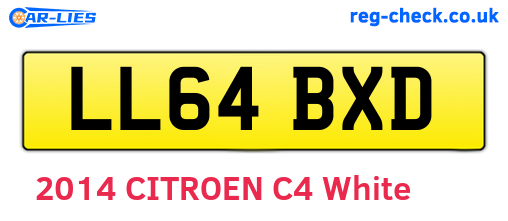 LL64BXD are the vehicle registration plates.