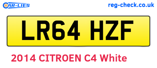 LR64HZF are the vehicle registration plates.