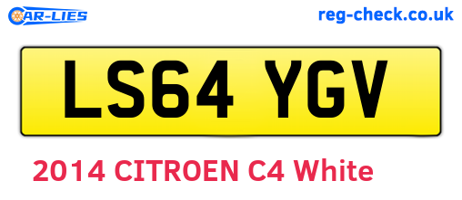 LS64YGV are the vehicle registration plates.