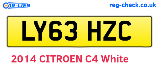LY63HZC are the vehicle registration plates.