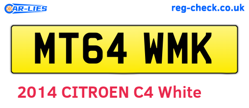 MT64WMK are the vehicle registration plates.