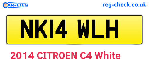 NK14WLH are the vehicle registration plates.