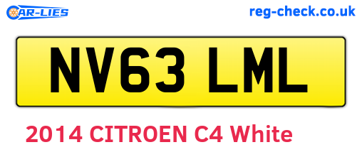 NV63LML are the vehicle registration plates.