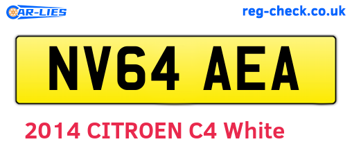 NV64AEA are the vehicle registration plates.