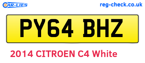 PY64BHZ are the vehicle registration plates.