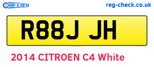 R88JJH are the vehicle registration plates.