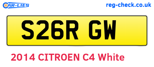 S26RGW are the vehicle registration plates.