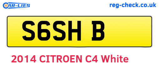 S6SHB are the vehicle registration plates.