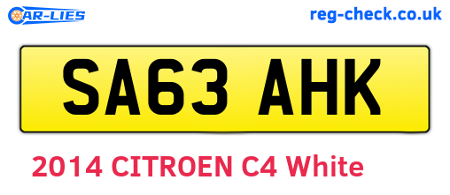 SA63AHK are the vehicle registration plates.