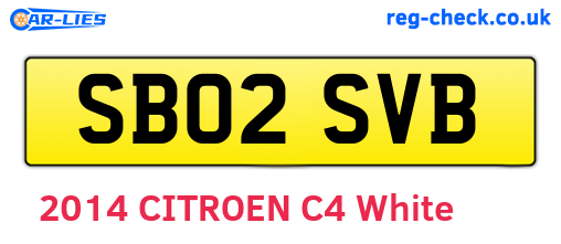 SB02SVB are the vehicle registration plates.
