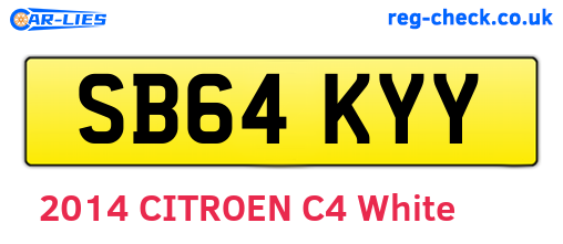 SB64KYY are the vehicle registration plates.