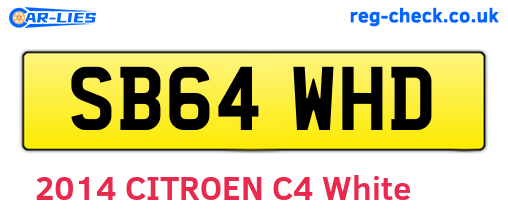 SB64WHD are the vehicle registration plates.