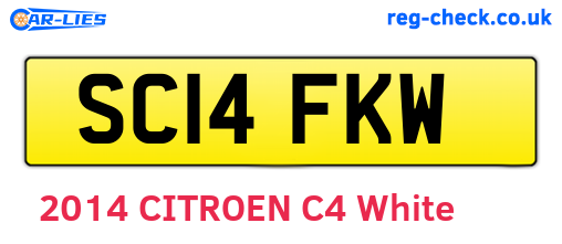 SC14FKW are the vehicle registration plates.