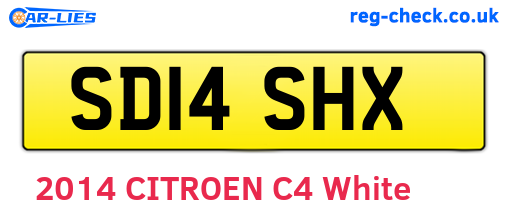 SD14SHX are the vehicle registration plates.
