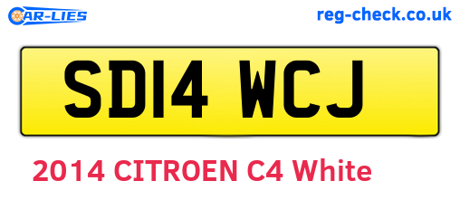 SD14WCJ are the vehicle registration plates.