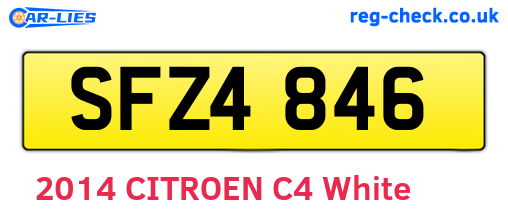 SFZ4846 are the vehicle registration plates.