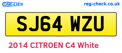 SJ64WZU are the vehicle registration plates.