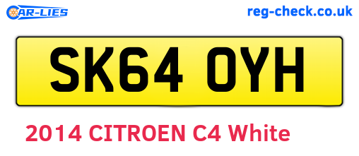 SK64OYH are the vehicle registration plates.