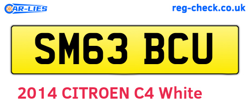 SM63BCU are the vehicle registration plates.