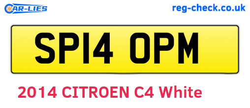 SP14OPM are the vehicle registration plates.