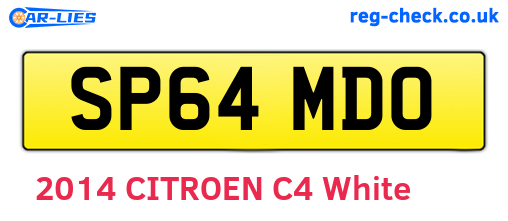 SP64MDO are the vehicle registration plates.
