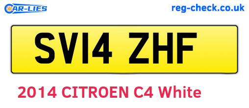 SV14ZHF are the vehicle registration plates.