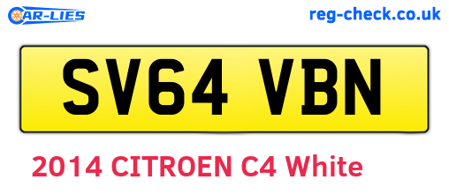 SV64VBN are the vehicle registration plates.
