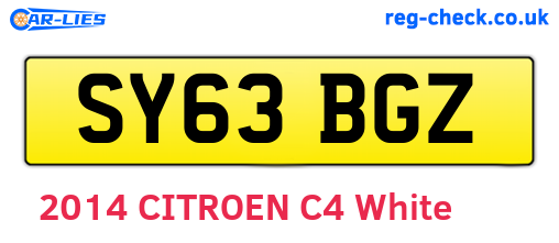 SY63BGZ are the vehicle registration plates.