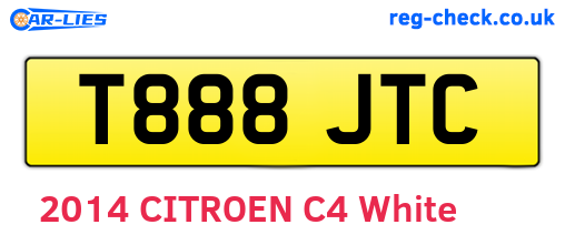 T888JTC are the vehicle registration plates.