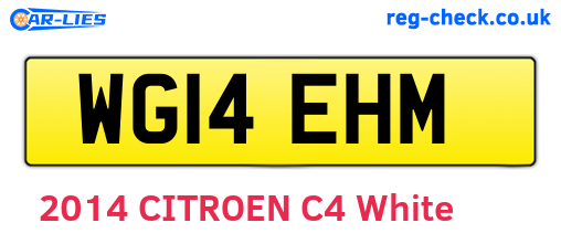 WG14EHM are the vehicle registration plates.