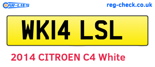 WK14LSL are the vehicle registration plates.