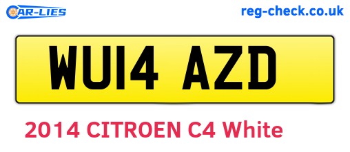 WU14AZD are the vehicle registration plates.
