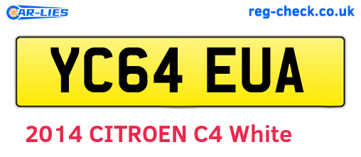 YC64EUA are the vehicle registration plates.